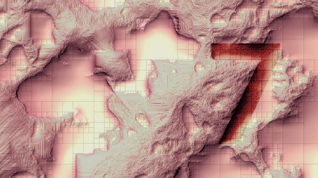 A generative graphic used by vvvv to announce the 7.0 version of vvvv gamma